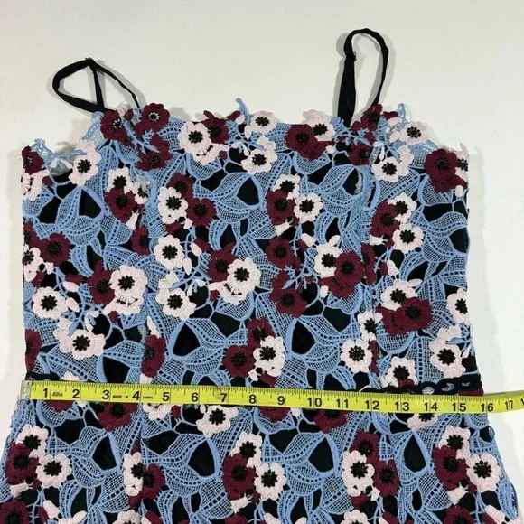 Adelyn Rae Harlow Lace Sheath Dress Blue And Wine - Picture 7 of 8